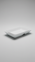 Assiette modulaire en céramique blanche pure