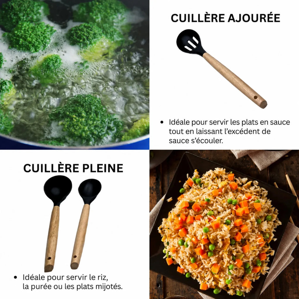 Cuillère ajourée et cuillères pleines Eisenbach A0022 pour cuisiner et servir
