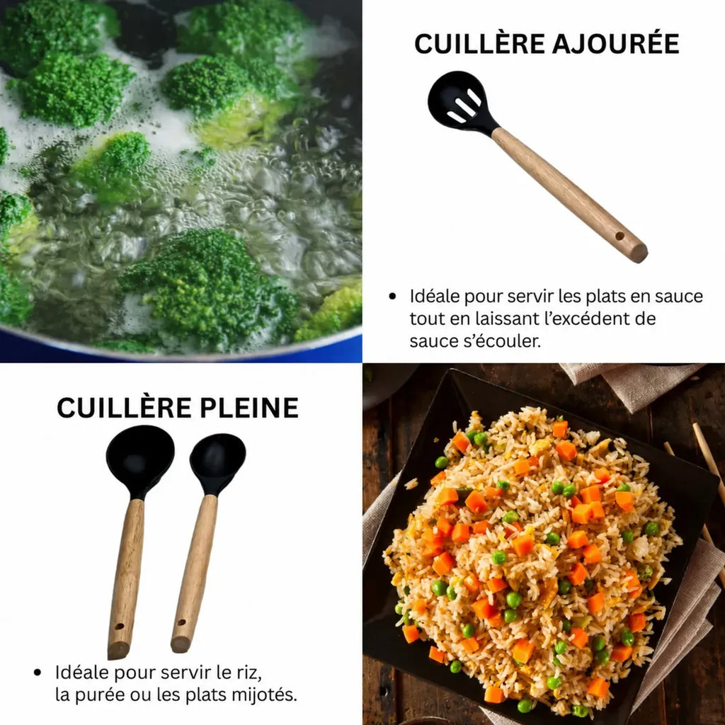 Cuillère ajourée et cuillères pleines Eisenbach A0022 pour cuisiner et servir