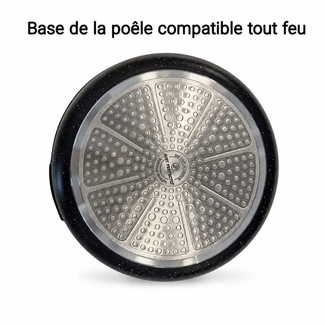 Base en acier inoxydable avec points d'induction de la batterie Just Perfecto JL-998, compatible tous feux.