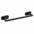 Porte-serviette en acier inoxydable noir mat. Fixation murale moderne pour salle de bain, utilisable comme porte-serviette de bain ou porte-torchon pour la cuisine.